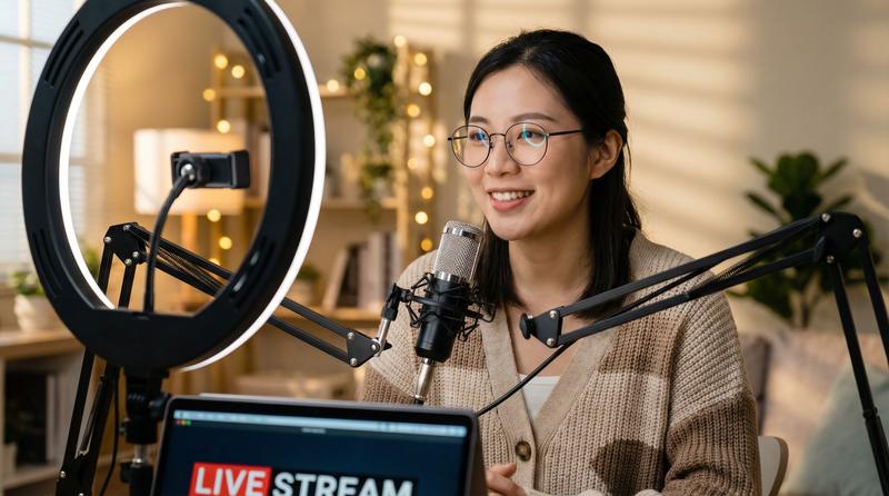 人兽原创视频-美女主播直播间